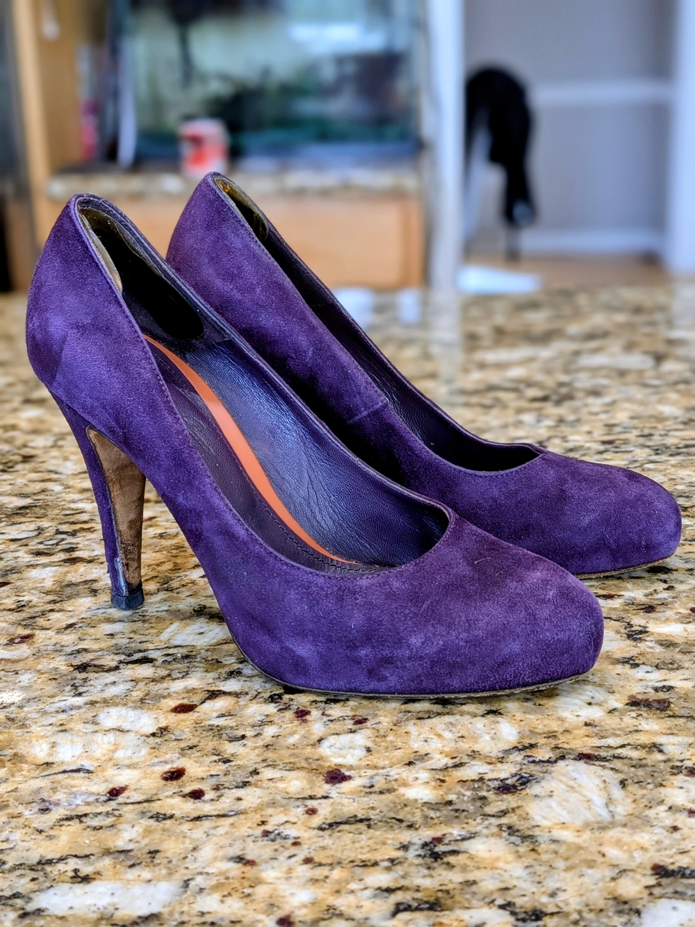 Loro Piana Purple Suede High Heel Pumps Size 36